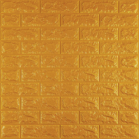 3D панель самоклеющаяся кирпич Золотой 700x770x7мм (011-7) SW-00000052 3D панель самоклеющаяся кирпич Золотой 700x770x7мм (011-7) SW-00000052