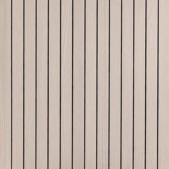 Покриття вінілове самоклеюче 3D рейки ясен кремовий 600*600*2,8мм (D) SW-00002199