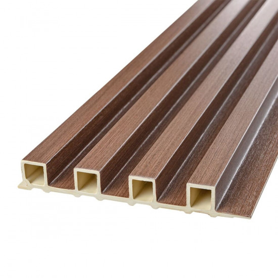 Декоративная стеновая рейка капучино 3000*160*23мм (D) SW-00001538 Декоративная стеновая рейка капучино 3000*160*23мм (D) SW-00001538