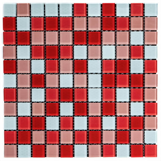 Мозаїка з декоративного скла червона 298х298х4,5мм SW-00002367 Мозаїка з декоративного скла червона 298х298х4,5мм SW-00002367