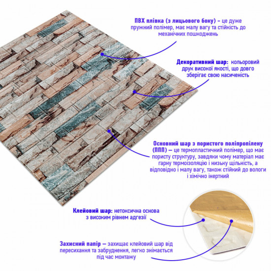 Панель стінова 700*770cm*3mm (D) SW-00001897 Панель стінова 700*770cm*3mm (D) SW-00001897